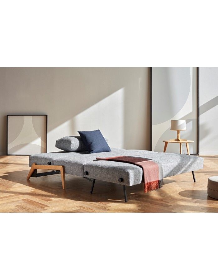 Innovation Living Cubed Wood 140 and 160 Sofa Bed | light oak legs